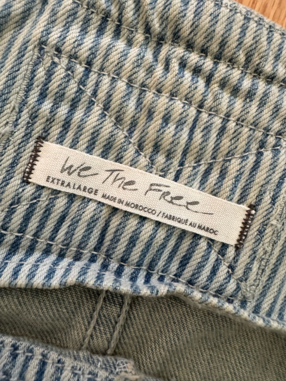 We the Free Smocked mini overall dress in Railroad stripe - Picture 6 of 13